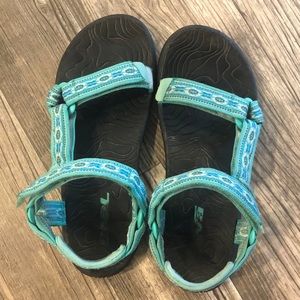 Turquoise Teva sandals